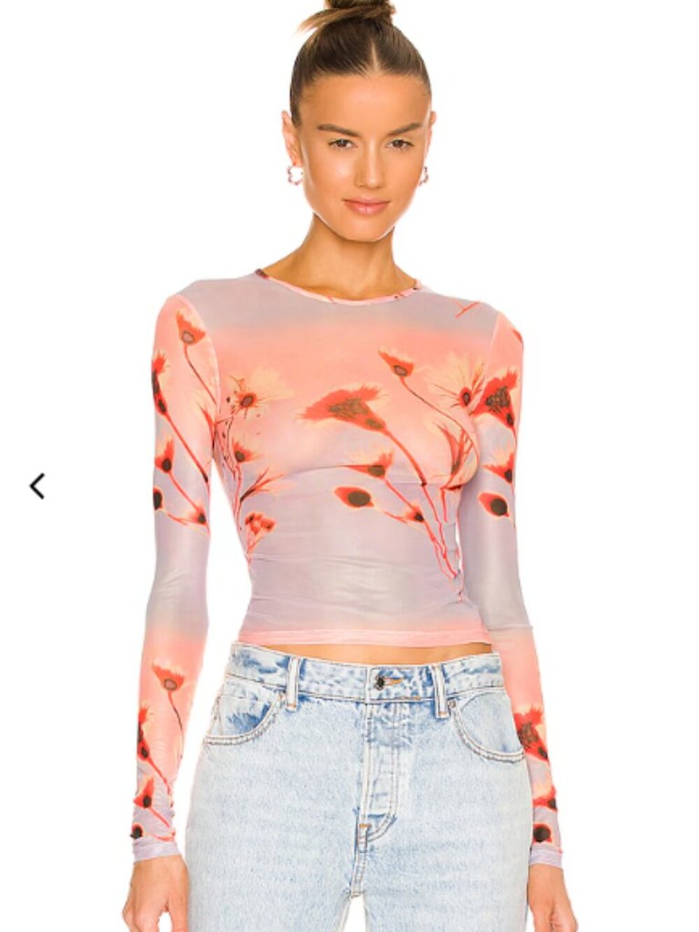 Power Mesh Long Sleeve Tee Miaou